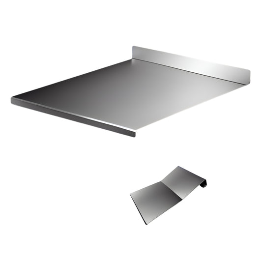 Spianatoia acciaio inox VulcanInox con alzata 4cm per impasti pane pizza