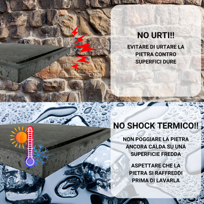 Istruzioni uso piastra pietra refrattaria con supporto acciaio inox