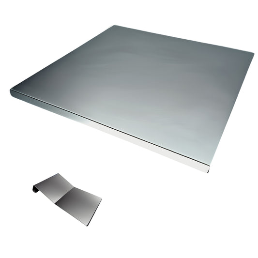 Spianatoia acciaio inox VulcanInox con alzata 4cm per impasti pane pizza